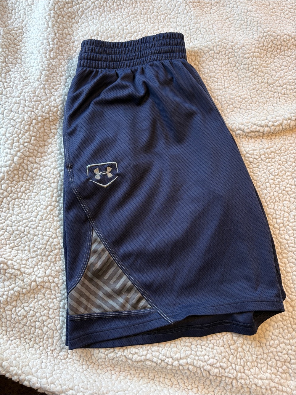 Under Armour Men’s Navy Athletic Training Shorts with Reflective Logo